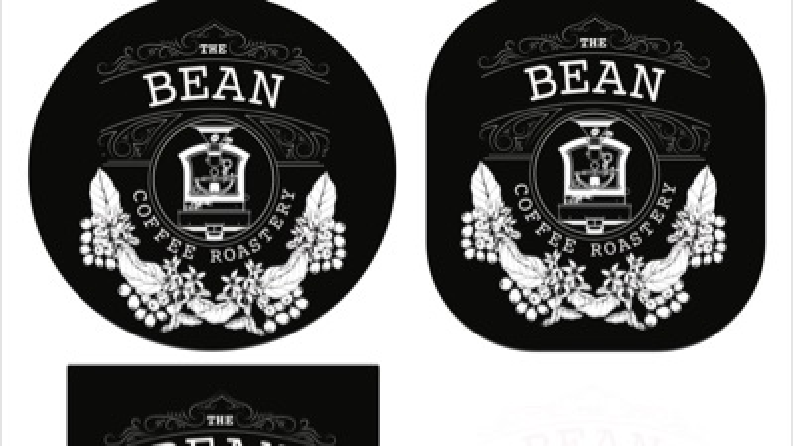 Bean coffe roastry logo design
