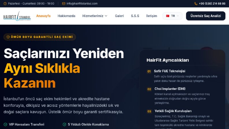 Hairfitistanbul - Web Tasarımı