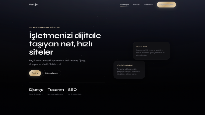 JetWeb Portfolyo Sitesi