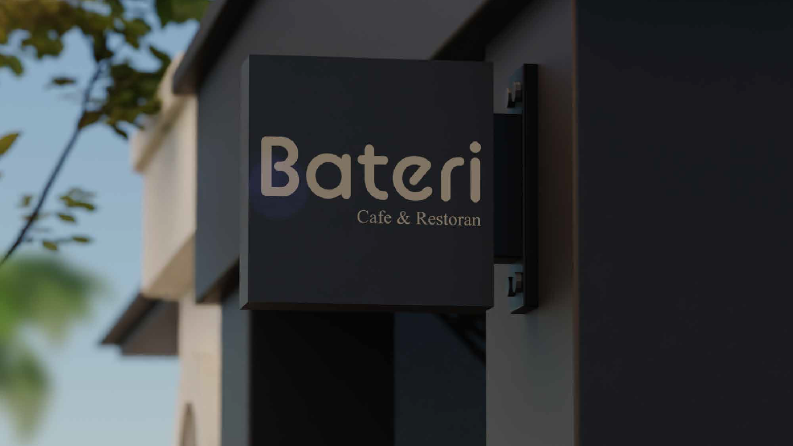 Bateri Cafe&Restaurant logo tasarımı