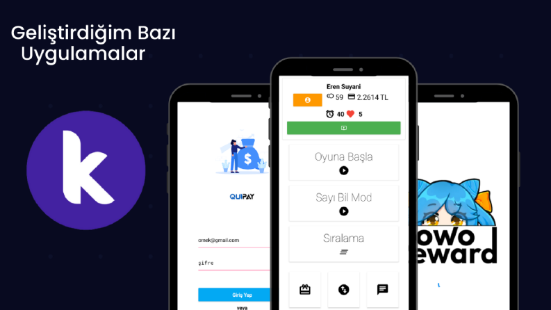 Geliştirdiğim Mobil Uygulamalar