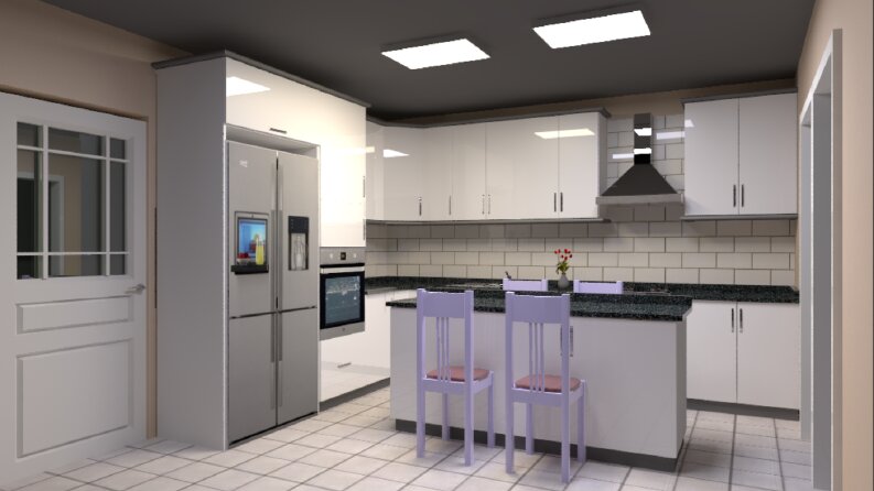 3D FULL HD RENDERLI MUTFAK ÇİZİMİ