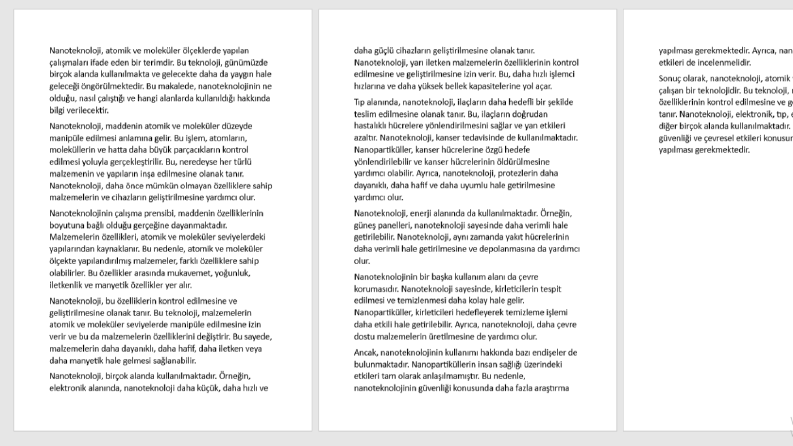 Nanoteknoloji Konulu Metin