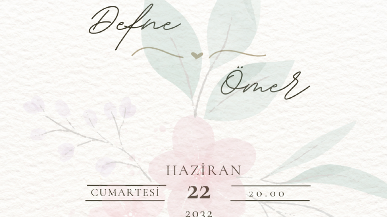 Kişiye özel davetiye tasarımları.