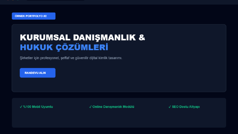 Kurumsal Hukuk ve Danışmanlık Bürosu Web Sitesi