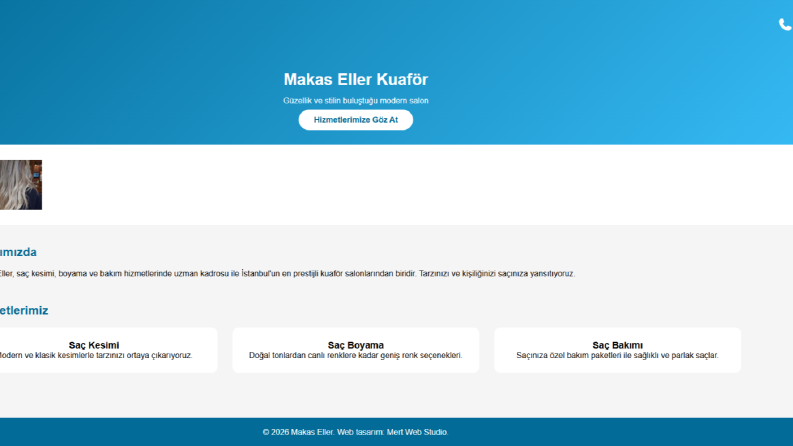 Makas Eller – Kuaför Web Sitesi
