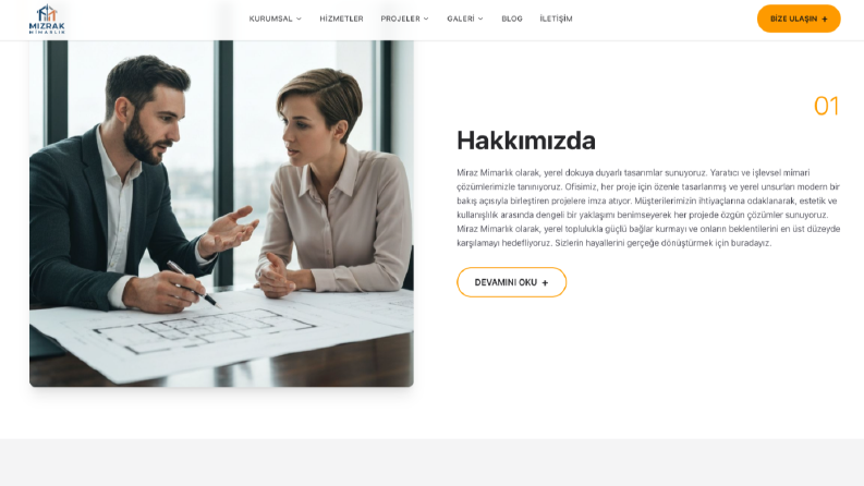 Mızrak Mimarlık Web Sitesi Kurulumu SSL ve Kurumsal e-posta