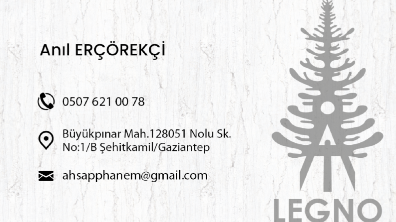 LEGNO Ahşap Mobilya Atölyesi Kartviziti