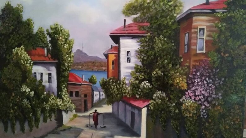Manzara çalışması 60x80 tual 