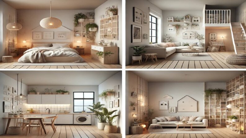 Airbnb Evleri için 3D İç Mekan Tasarımı