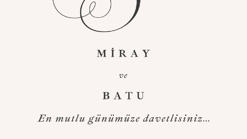 Minimal & Modern Davetiye
