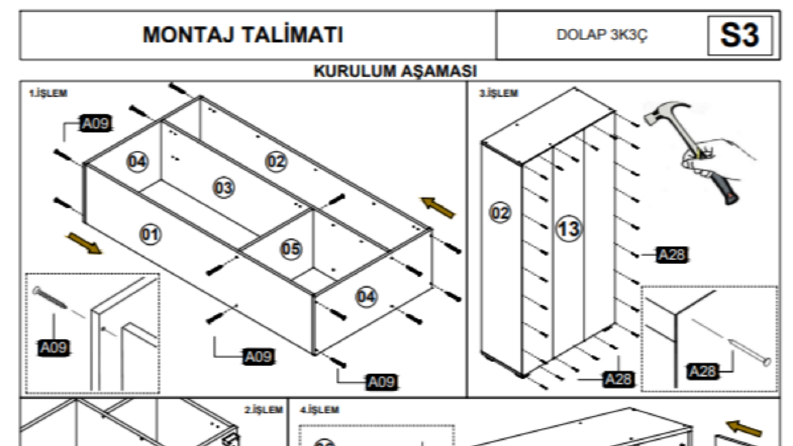 Ben, composer ile montaj kılavuzu hazırlayabilirim
