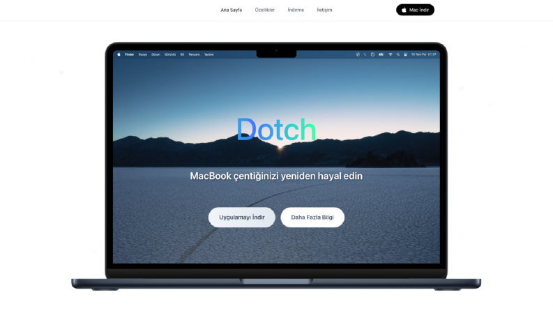 MacOS Uygulama Tanıtımı Web Sitesi