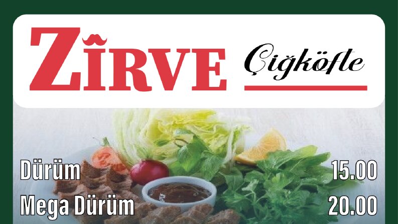 Zirve çiğköfte fiyat düzenlemesi