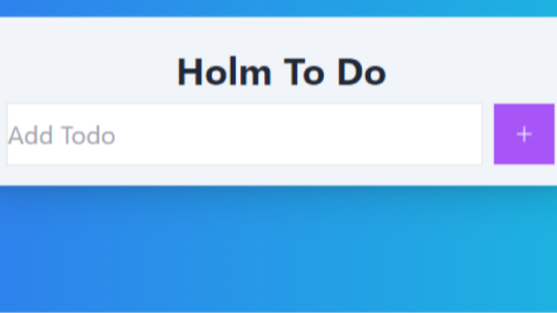 Holm To Do