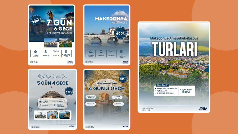 AYBA Yurtdışı Danışmanlık İçin Sosyal Medya Tasarımları