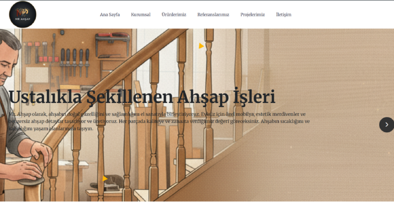 MR Ahşap - Kurumsal ASP.NET Web sitesi oluşturma 