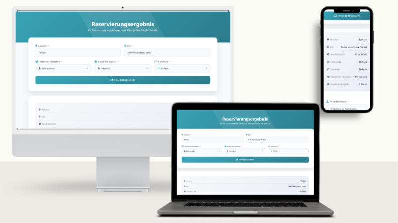 Taksi Rezervasyon Web Sitesinin Ön Yüzünü Güncelleme 