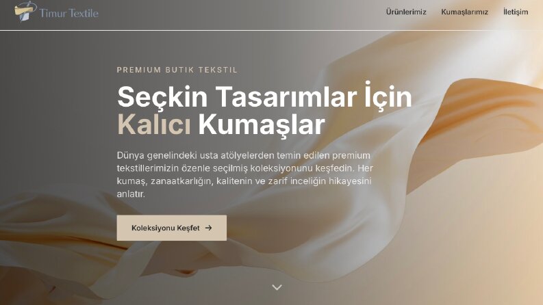 Timur Textile — Katalog Web Tasarımı Çalışması