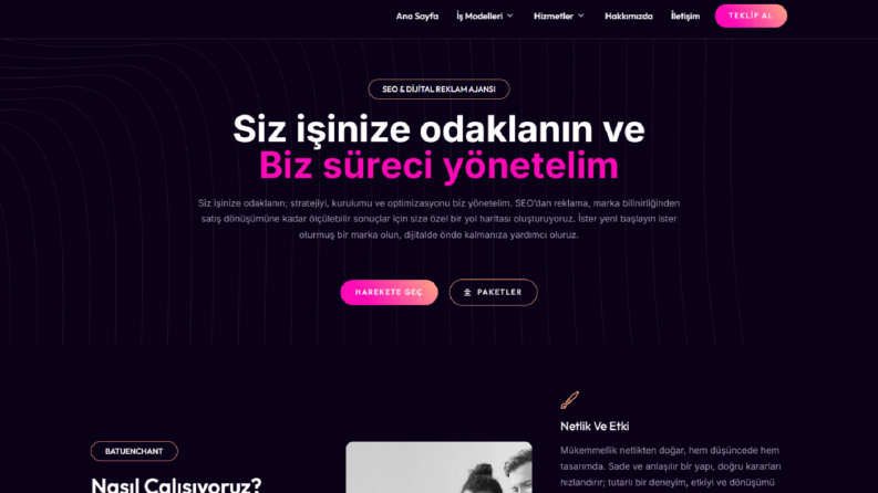 BatuEnchant.com | Modern, Hızlı ve SEO Uyumlu Web Site