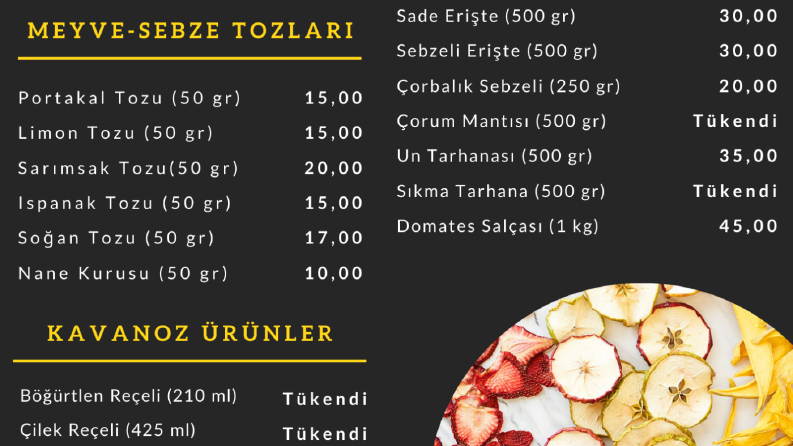 Fiyat Listesi Postu