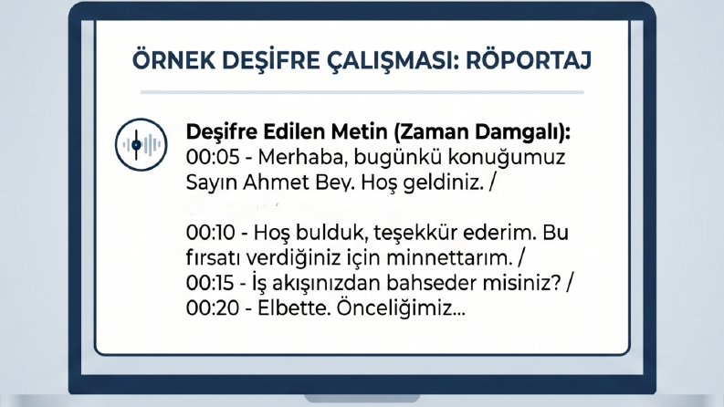 Profesyonel Ses ve Video Deşifre Hizmeti