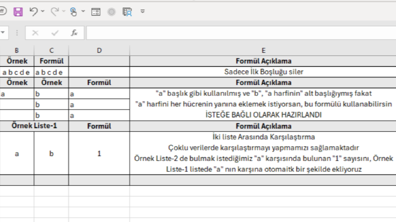 Excel - İsteğe Özel Formül Oluşturma