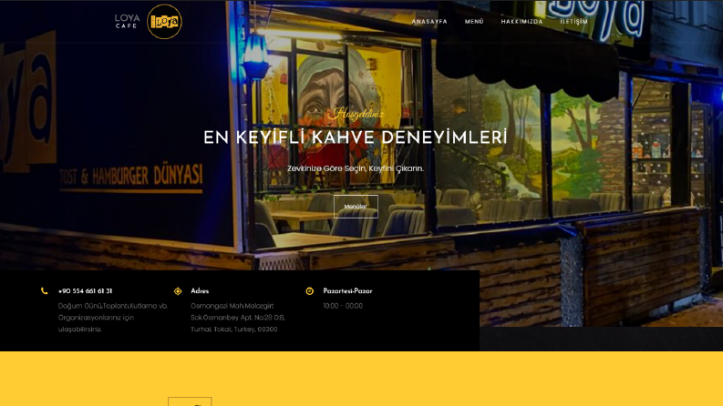 Kafe Web sitesi