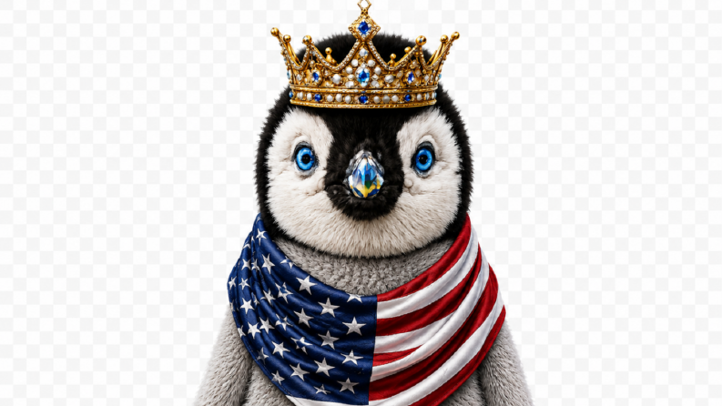 USA Temalı Kral Penguen - Özel Karakter Tasarımı