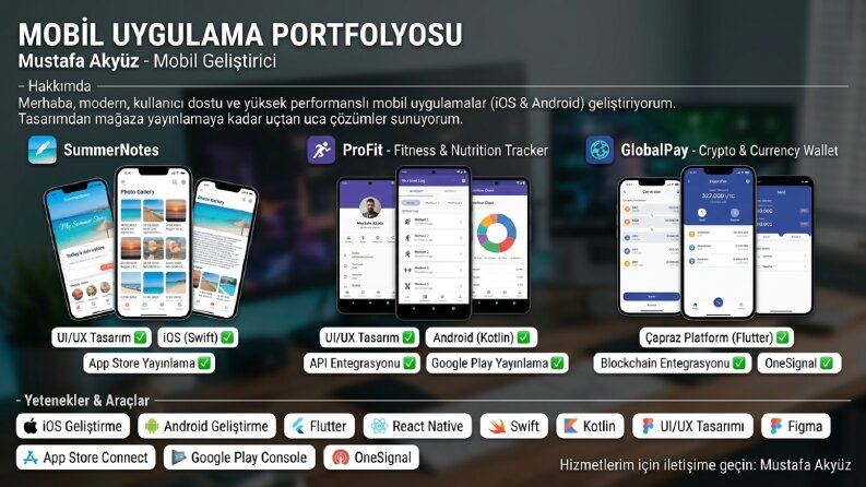 iOS & Android Mobil Uygulama Geliştirme Portfolyosu