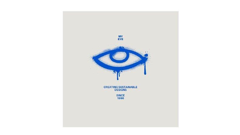 Blue and Beige Simple Minimalist Eye Brand Logo Çalışması.