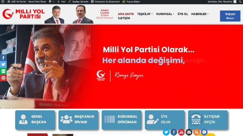 Milli Yol Partisi Web Sitesi