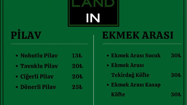 El Broşürü Tasarımları - Menü