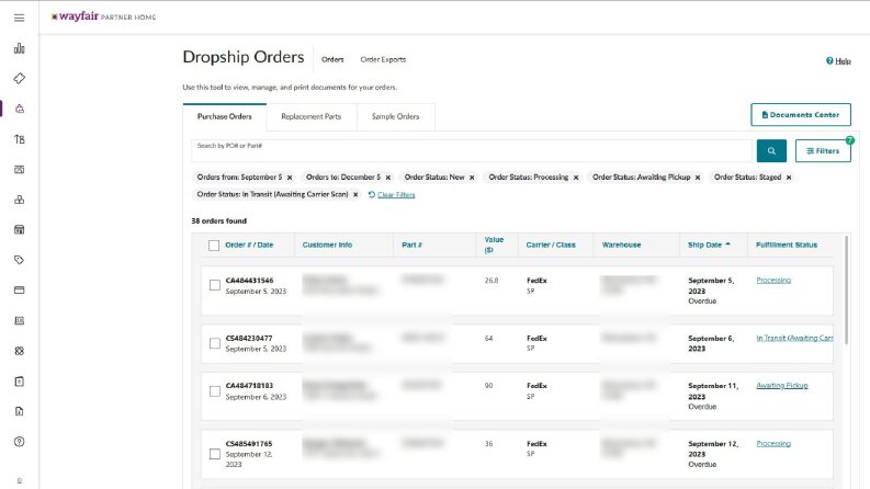Wayfair Q4 Satış Raporlama