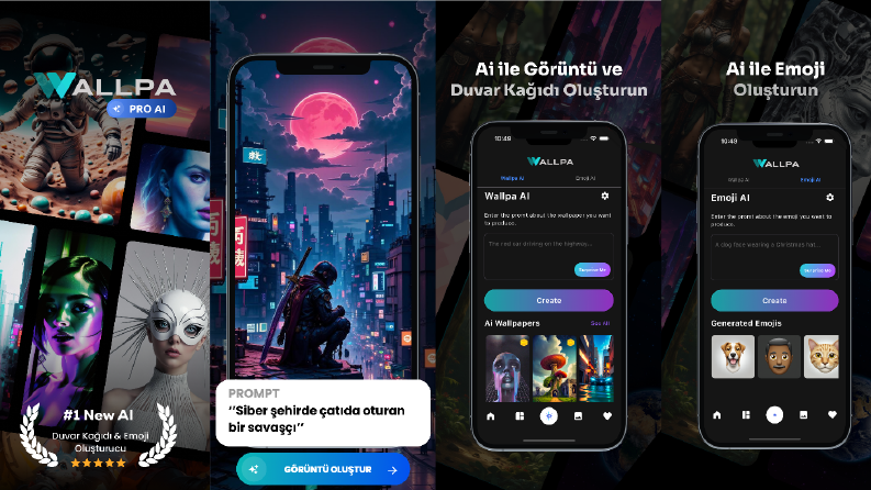 Yapay Zeka ile Duval Kağıdı ve Emoji Oluşturan Uygulama