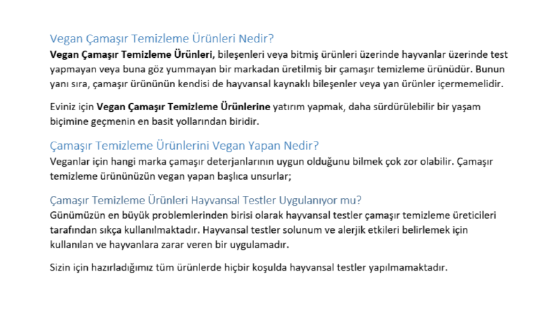 Vegan Market Platformu - Kategori Açıklaması