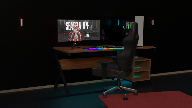 Gaming room 3d model