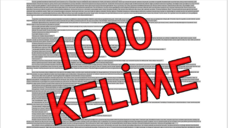 1000 kelime üstü çalışmalar