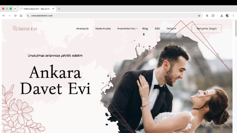 Ankara Davet Evi Web ve SEO Çalışması