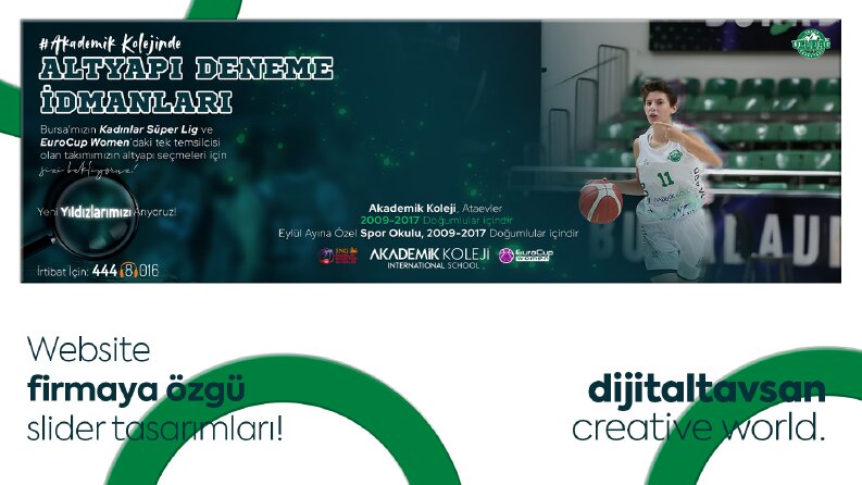 Bursaspor altyapı deneme idmanları website slider çalışması