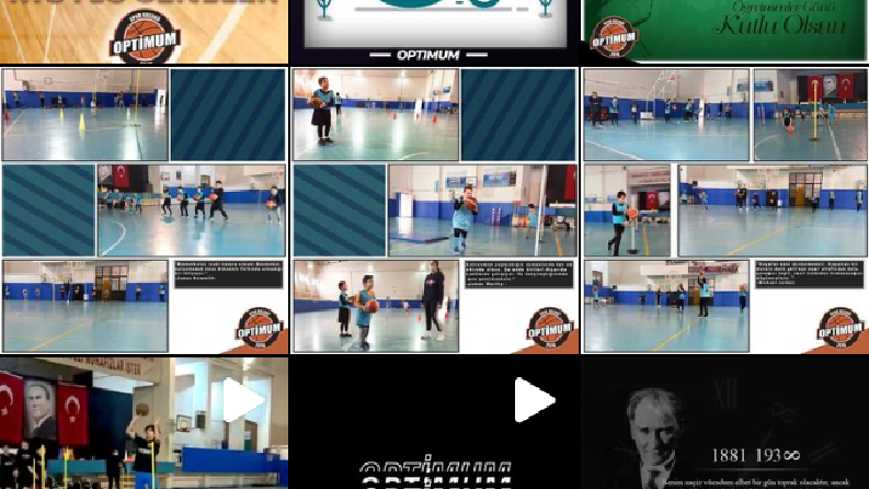 Optimum Basket Akedemi İnstagram Sayfa Yönetmi ve Tasarımı