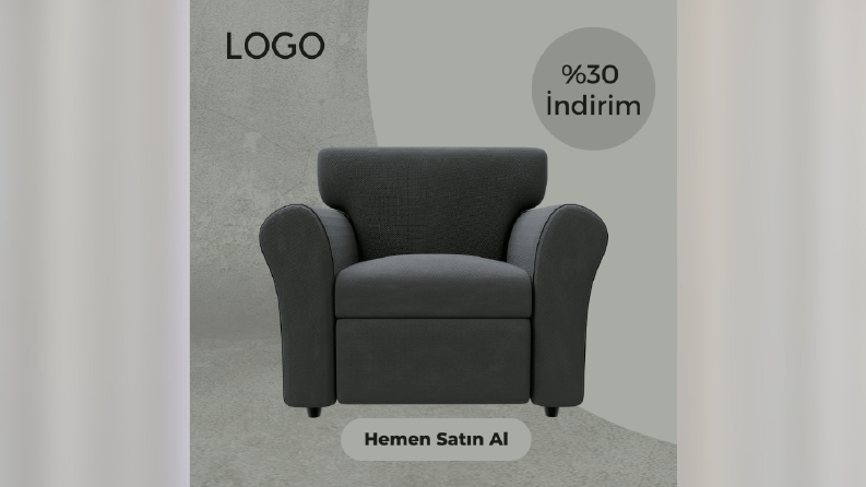 Örnek yaptığım minimal reklam çalışması