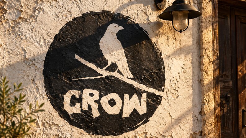 Crow - Retro Logo Tasarımı