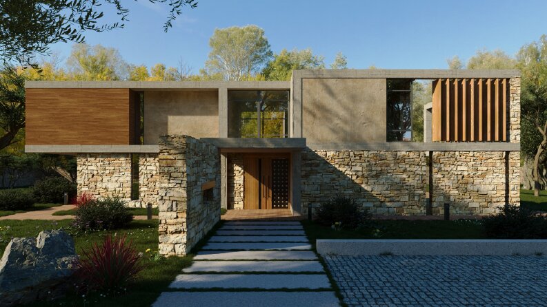 YUNANİSTAN DIŞ MEKAN RENDER