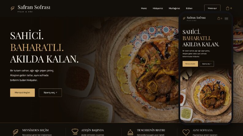 Restoran sitesi · Safran Sofrası
