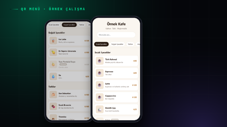 QR Menü — Fiyatı Telefondan Güncellenen Kafe Menüsü