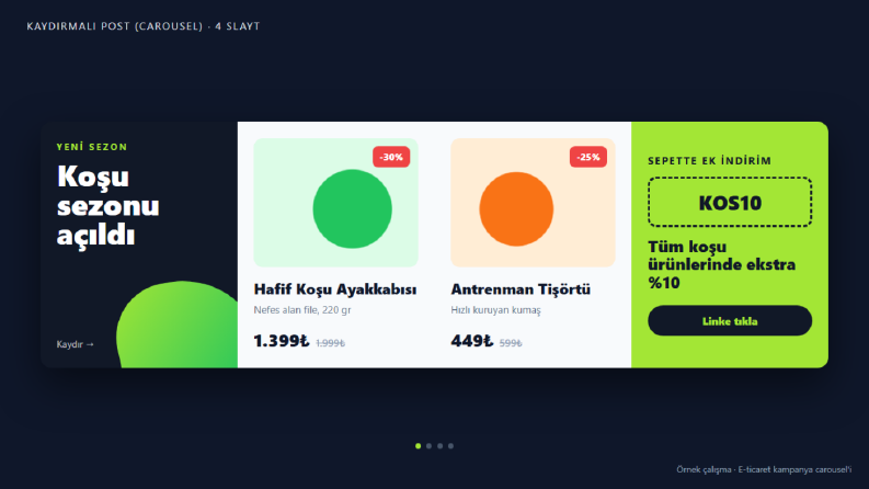 E-ticaret Kampanya Carousel Postu (Örnek Çalışma)