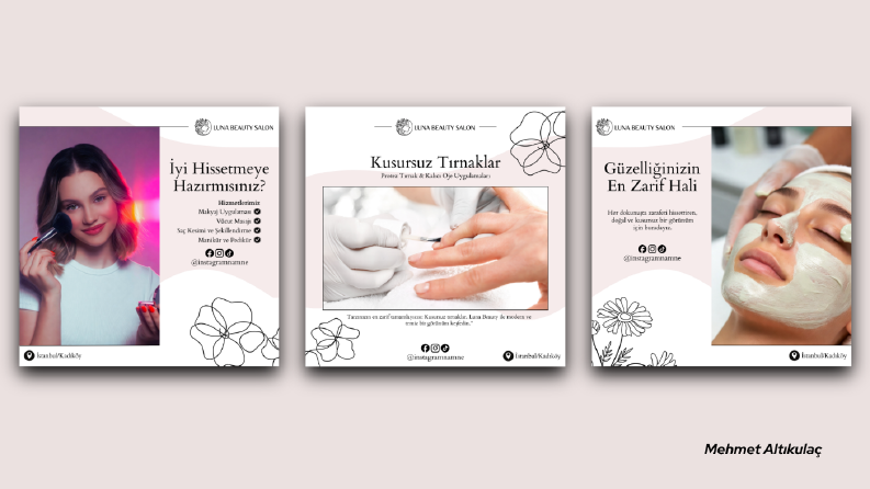 Güzellik Salonu Sosyal Medya Tasarımı