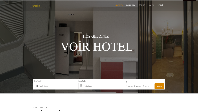 HOTEL WEB SİTESİ VE REZERVASYON SİSTEMİ 