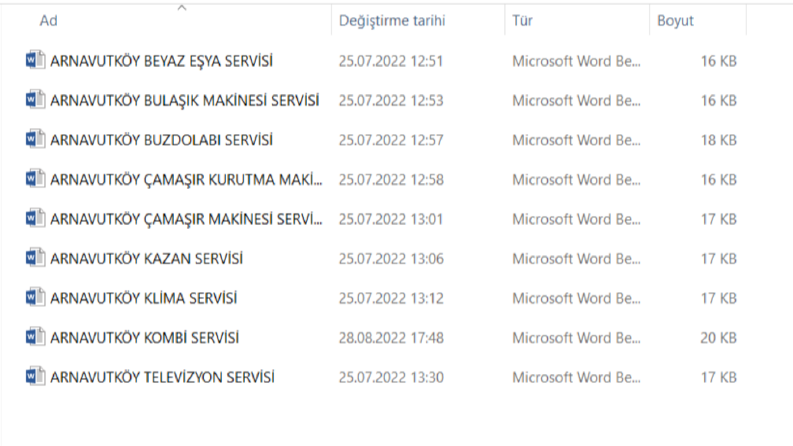 Web sitesi içeriği